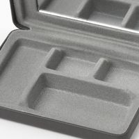 ハード小物ケース（仕切り） チャコール LAKOLE/ラコレ