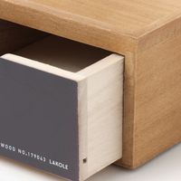 スタッキングウッドストレージボックス（M） ブラック LAKOLE/ラコレ