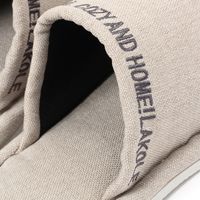 刺繍ロゴスリッパ アイボリー 1セット（2足） LAKOLE/ラコレ