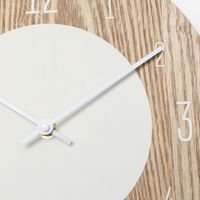 ウッド掛け時計 ホワイト LAKOLE/ラコレ