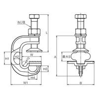 浅野金属工業 AKクランプSH-2型 AK16321 1セット(1個)（直送品）