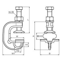 浅野金属 AKクランプSH-1型 AK16320 1セット(30個)（直送品）