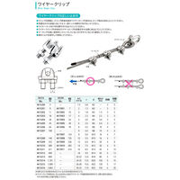 浅野金属工業 ワイヤークリップSUS316 AK15216 1セット(50個)（直送品）