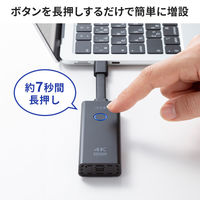 サンワサプライ 4K対応ワイヤレスHDMIエクステンダー（Type-C接続用・送信機のみ） VGA-EXWHD12CTX 1個（直送品）
