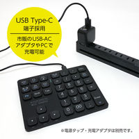ナカバヤシ Bluetooth 十字キー付きワイヤレステンキー 黒 TENBT03/BK 1個