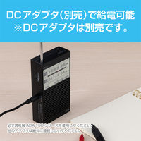 ナカバヤシ ポケットラジオ 単3 ブラック RD-03BK 1個