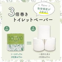 トイレットペーパー トーヨデュアル 1ロール ダブル 75m 1個 トーヨ
