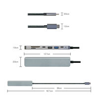 ドッキングステーション USB Type-C接続 HDMI 8K PD100W 7ポート VV-UCDOCKHUB-5 1個