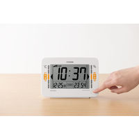 CITIZEN（シチズン）新環境目安表示付　高精度デジタル温湿度計　幅186×奥行53×高さ132mm　白　1個