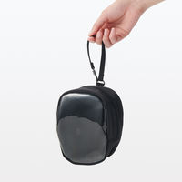 無印良品 吊るせるコレクションポーチ 約幅110×高さ160×マチ70mm 黒 良品計画