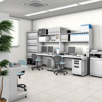 プラス スチールOAデスク フラットライン＋(プラス) 平机 引出付 メープル天板/ホワイト脚 幅1000×奥行700×高さ720ｍｍ 1台