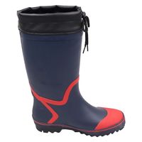 コーコス信岡 紳士カバー付きカラーブーツ L レッド×ネイビー HB-788 1足（直送品）