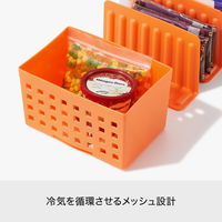 Like-it（ライクイット） キッチン収納 冷凍庫スタンド 整理ボックス 仕切り3枚付き ホワイト