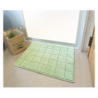 マルナカ 日本製バスマット:Mサイズ45x60cmグリーン 2356 1セット(10枚)（直送品）