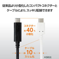 タイプCケーブル (USB-C to C) PD対応 100W 1.5m 白 MPA-CC5P15WH エレコム 1本（直送品）