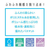 センコー ハピネス バスマット 約45×60cm ブルー THE210504 1枚（直送品）