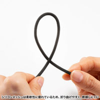 サンワサプライ  USB Type-Cシリコンメッシュケーブル（PD60W・1m・ブラック） KU-CCP60SM10BK（直送品）