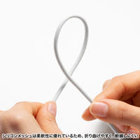 サンワサプライ USB Type-Cシリコンメッシュケーブル(PD60W・1m・ホワイト) KU-CCP60SM10W 1本