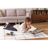 東谷 ROOM ESSENCE クッション 幅450×奥行450×高さ160mm グレー FAB-102GY 1個（直送品）