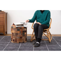 東谷 ROOM ESSENCE ラウンドスツール 幅380×奥行380×高さ440mm ブラウン FAB-006 1台（直送品）