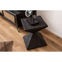 東谷 ROOM ESSENCE サイドテーブル 幅350×奥行350×高さ400mm ブラック HIT-130 1台（直送品）