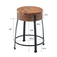 東谷 ROOM ESSENCE ジェラルド ウッドスツール ブラウン JW-107 1台（直送品）