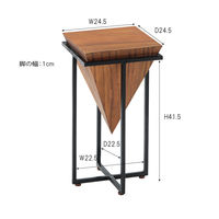 東谷 ROOM ESSENCE ジェラルド サイドテーブル S 幅250×奥行250×高さ455mm ブラウン JW-101B 1台（直送品）