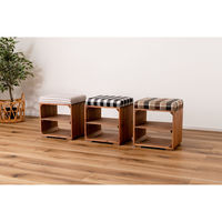 東谷 ROOM ESSENCE ラックスツール 幅340×奥行295×高さ390mm ブラウン LFS-170C 1台（直送品）