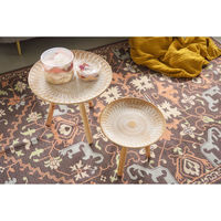 東谷 ROOM ESSENCE トレーテーブル S 幅295×奥行295×高さ295mm ベージュ LFS-190B 1台（直送品）