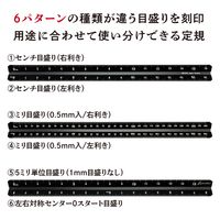 共栄プラスチック LRオールアルミ3面定規16cm ASR-16-BL 1セット(2本)（直送品）