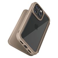 PGA iPhone13 Pro用 ガラスフリップケース ベージュ PG-21NGF02BE 1個