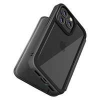 PGA iPhone13 Pro用 ガラスフリップケース キルティング調 ブラック PG-21NGF07BK 1個
