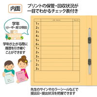 プラス 紙製ファイル キャリア・パスポート フラットファイル A4 児童用 イエロー 91387 1冊