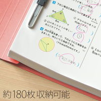プラス 紙製ファイル フラットファイル 年組番氏名 A4タテ ピンク 79598 1箱（1パック（3冊）×40）