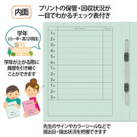 プラス 紙製ファイル キャリア・パスポート フラットファイル A4 児童用 ブルー 91385 1袋(10冊入)