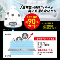 ゴミ袋 白 KESMELL ケスメル 防臭袋 Mサイズ 50枚入 5箱 厚さ：0.02mm オルディ