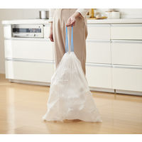 ゴミ袋 半透明 結びひも付 ポリ袋 普通 35L 100枚入 5パック 厚さ：0.015mm オルディ