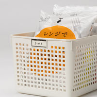 【均一価格】 収納バスケット  メッシュバスケット ワイド ダークグレー　幅16.8×奥行29×高さ11.8cm １セット（２個） オリジナル