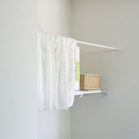 平安伸銅工業 突っ張り棚 強力 メッシュ ジャッキ式 マットホワイト 耐荷重50～30kg 幅65～95cm TDR-M 1個