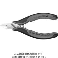エスコ 115mm 精密用ニッパー(ESDグリップ) EA535KC-13 1丁(1本)（わけあり品）