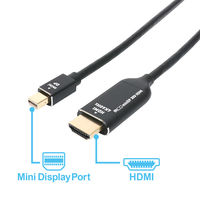 ナカバヤシ miniDisplayPort-HDMI 変換ケーブル 4K対応 2m DPM-4KC20/BK 1本
