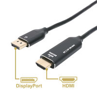 ナカバヤシ DisplayPort-HDMI 変換ケーブル 8K対応 2m DP-HDC8K20/BK 1本