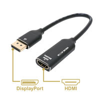 ナカバヤシ DisplayPort-HDMI 変換アダプタ 8K対応 DP-HDA8K1/BK 1個