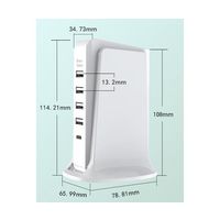 リーダーメディアテクノ タワー式急速充電器PD+1USB4 L-PD1U4-W 1個 66-0023-06（直送品）