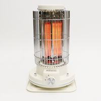 ヒロ・コーポレーション レトロ調電気ストーブ HDLー4249 ホワイト 1台（直送品）