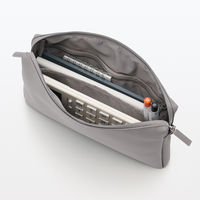 無印良品 自由に組み合わせられる収納ケース 長方形 薄型大 ミディアムグレー 約22×2.7×15cm 良品計画