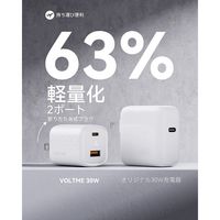 VOLTME 充電器 30W TypeC+15W TypeA ホワイト V2098 1点