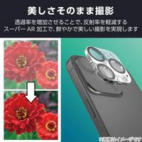 iPhone16Pro/ProMax カメラフィルム ガラス 超透明 クリア PM-A24CFLLP4CR エレコム 1個