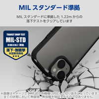 iPhone SE 第3世代/第2世代/8 ケース ハイブリッド 衝撃吸収 ブラック PMWA22SHVCKBK エレコム 1個