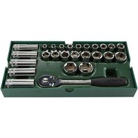 SATA ラチェットソケットセット 1/2六角 26pcs RS-09915 1点 68-0947-34（直送品）